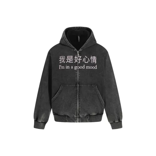 HIPHOPPUNKS Мытый Серый Мужские Толстовки