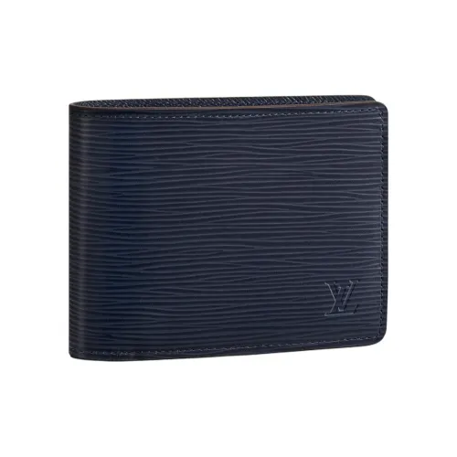 LOUIS VUITTON Multiple Кожа EPI Кошелек Мужской Морской Синий