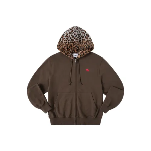 WHOOSIS совместный бренд Коричневый Унисекс Свитшоты