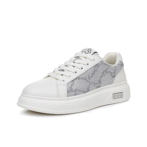 SENJIALUO Низкий топ Скейтборд Кроссовки Мужские Белые