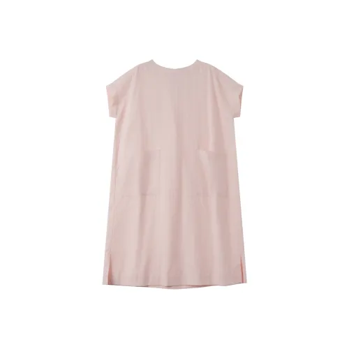 DE Mincollection Телесно-розовый Женские Короткие Платья с Короткими Рукавами