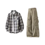 Сапфир Blue + Khaki Cargo Pants