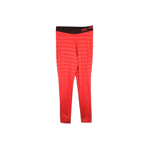 Nike Red Women's Leggings Найк Красный Женские Леггинсы
