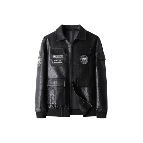 DKREA Черный Унисекс Кожаные куртки