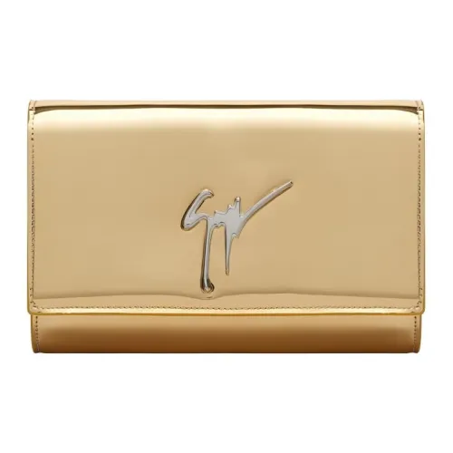 Giuseppe Zanotti GZ Кожаный клатч женский золотой