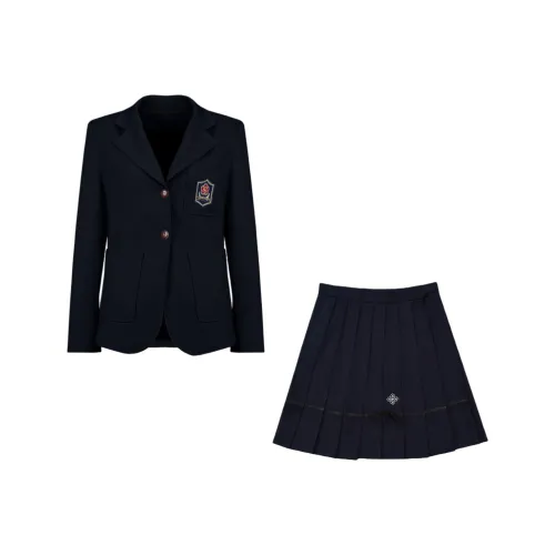 COHX Темно-синий женский комплект с юбкой