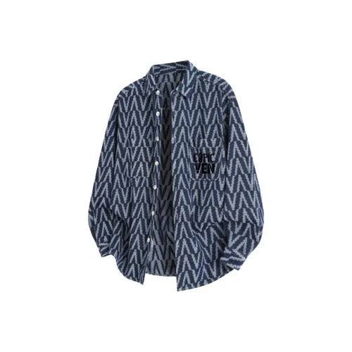 COPICVEN Темно-синие унисекс рубашки