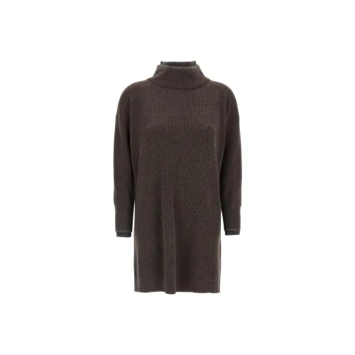 BRUNELLO CUCINELLI Длинное платье с длинными рукавами женское