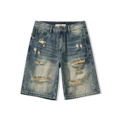 HIPANDA Вымытый цвет Мужские джинсовые шорты