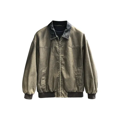 YGQPZHZ Коричневый Кофейный Мужские Куртки