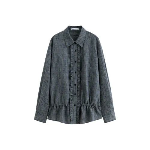 FANSILANEN Темно-синий Женские рубашки