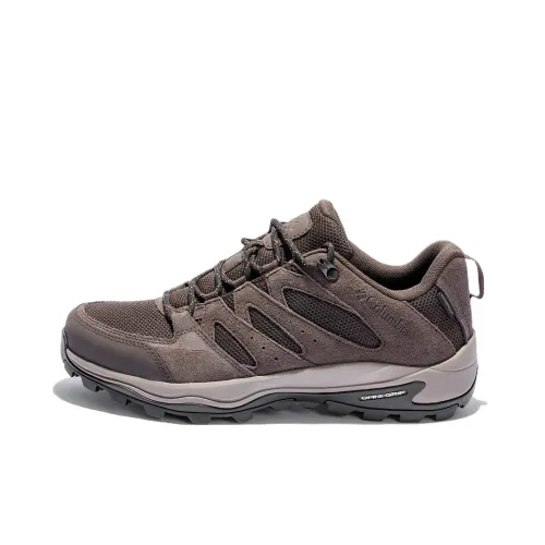 Columbia Поход Slip-Resistant Abrasion-Resistant Breathable Grip Low-Top Hiking Shoes Men's Brown