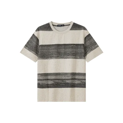 CAISEDI Серый Мужской T-Рубашки