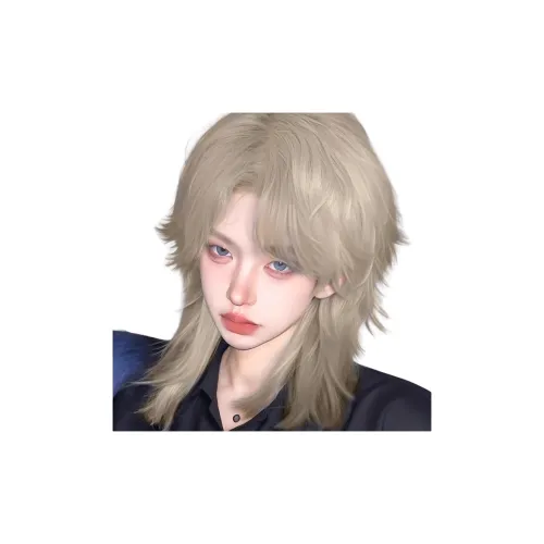 UMIFFA Wolf Tail and Sardine Head Унисекс Модные Парики Высокотемпературная Пряжа