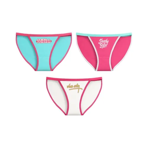 HUADIANPINSE Белый Красный Синий Высокий Разделенный 3 Упаковка Женские Трусики-бикини