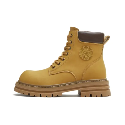 Teenmix X Collection Пара Классический Желтый Ботинки Короткий MID Голень Мартин Boot 5 см Женские