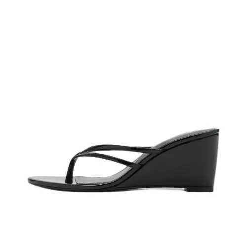 MANGO Устойчивые к истиранию шлепанцы женские черные