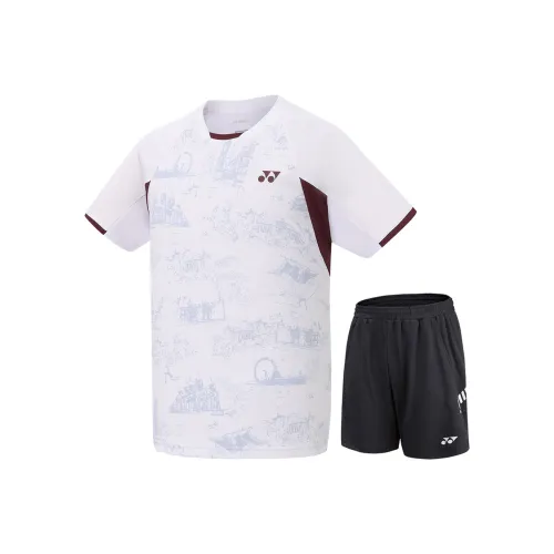 YONEX 1102925 Белый + 120061 Черный Мужские Бадминтонные Джерси