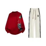 Красный + Экрю [Китайский стиль, наборы одежды]