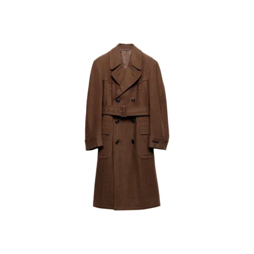 PRADA Мужское пальто табачного цвета