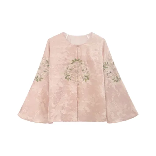 JK&JS Moist Нефритовый Розовый Женские Короткие пальто