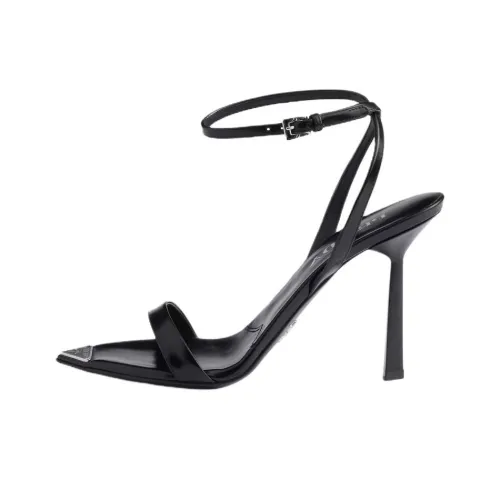 PRADA One Sandals Strap 10 см Женские Черные