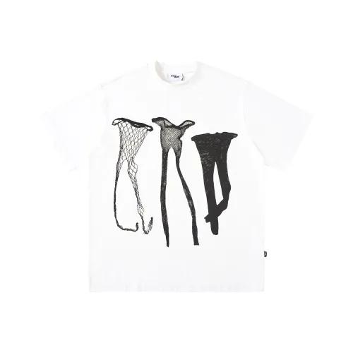 WHOOSIS совместная брендированная белая унисекс футболка T-Shirt