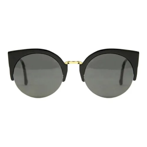 Retrosuperfuture Металлический Ацетат Кошачий Глаз Солнцезащитные Очки Мужские Черные