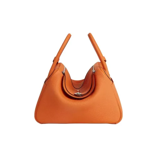 HERMES Lindy Кожа Taurillon Clemence Одно плечо Сумка Женские 93 Оранжевый