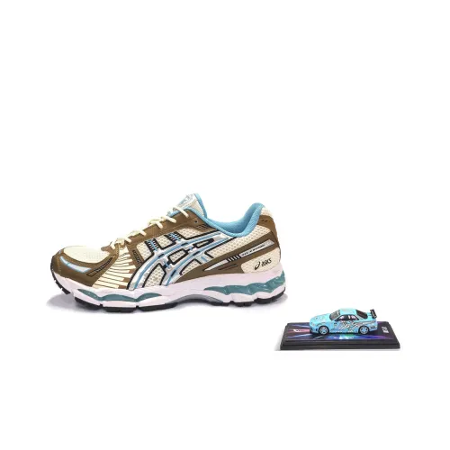 ASICS Gel Kayano 12,1 Устойчивый к абразиву Низкий Топ FF BLAST PLUS Резиновая Подошва Тренировочные Беговые Кроссовки Унисекс Синий Коричневый