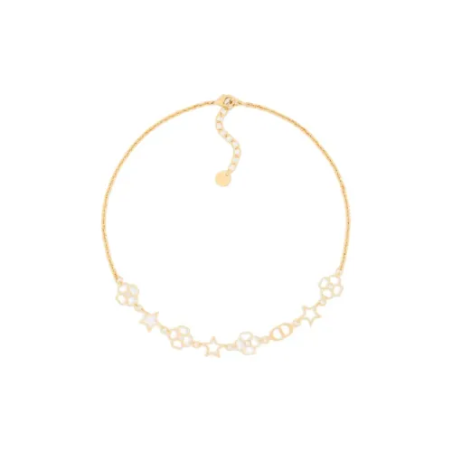 DIOR Lucky Series Золотое Покрытие Металлические Колье Унисекс Золото