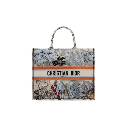 DIOR BookTote Холст Тоут Сумка Сумка для покупок Женская Многоцветная