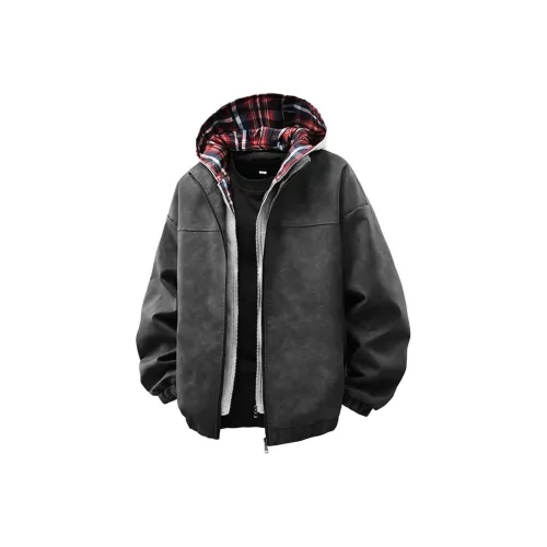 PLQV Мужские кожаные куртки