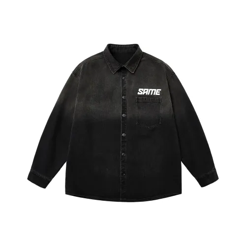 SAME FLOW Черный Базовый Унисекс Рубашки