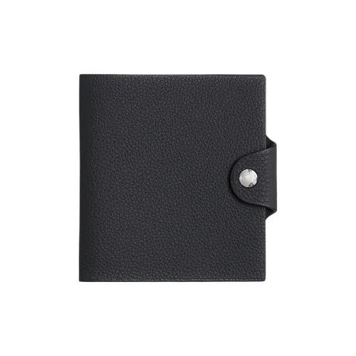 HERMES Ulysse Коровья кожа Togo Защитный чехол Мини Унисекс 3Y Caban Черный Твид