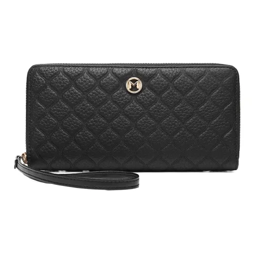 MEXICAN Клатч из коровьей кожи женский черный экрю розовый