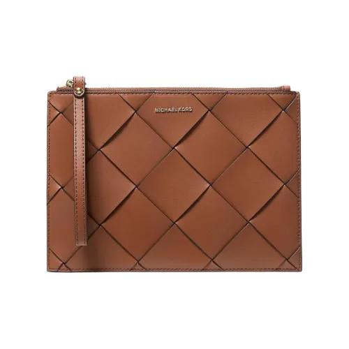 MICHAEL KORS Jet Set Travel Кожаный клатч размер Extra Large унисекс коричневый