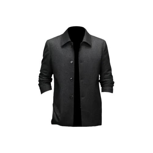 MH Gray Plaid Men's Trench MH Серый Клетчатый Мужской Тренч