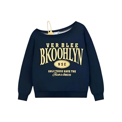 DANCANG Темно-синий синий женский свитшот