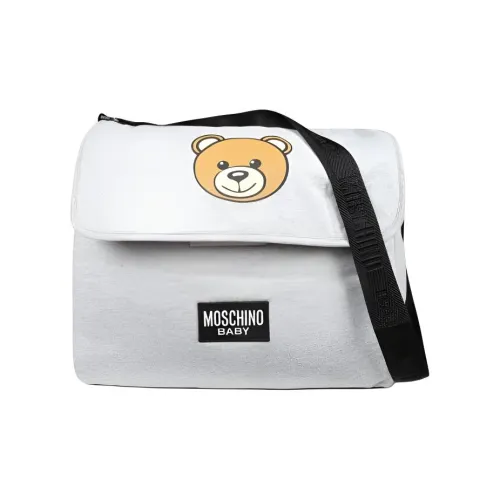 MOSCHINO Хлопок Плечевая сумка Женская Серого цвета