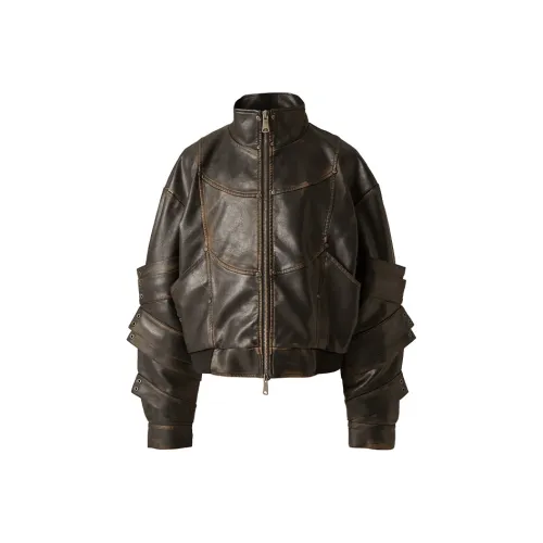 FLYERRER Черный В наличии Унисекс Кожаные куртки