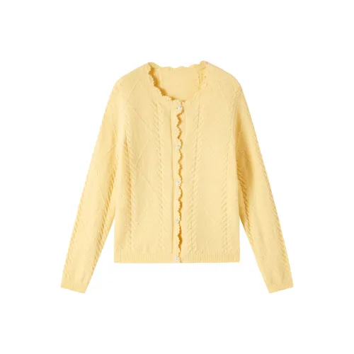 XIANGYING Прозрачный Желтый Женские Свитера