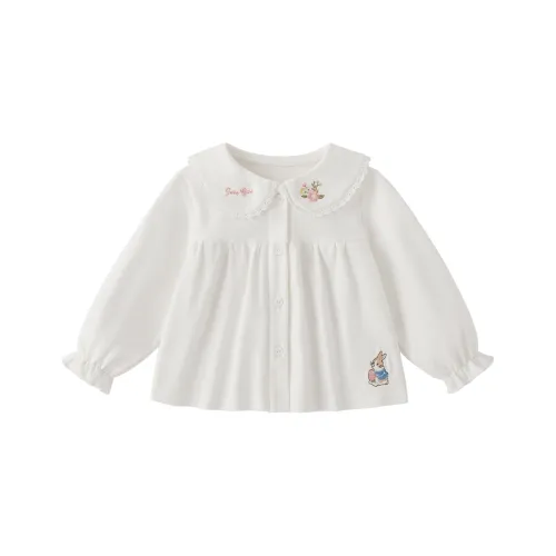 JELLYBABY Кружево с отделкой круглый вырез однотонный повседневный рубашка