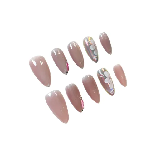 PURUITI Quiet Luxury Collection Миндаль Квадрат Прозрачный Фиолетовый Стиль Smudge Instagram