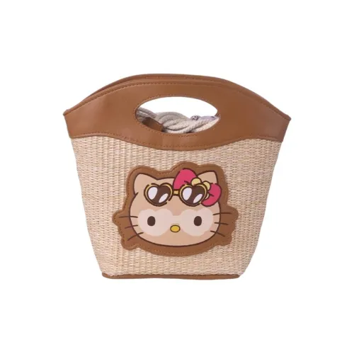 Miniso HELLO KITTY collaboration Полиэстер Корзина Сумка Сумка Женская Коричневая