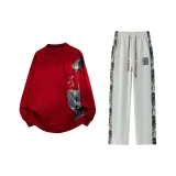 Красный + Светло-серый [Китайский стиль, наборы одежды]