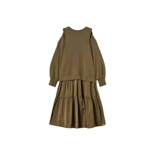 TWINSET Milano FW25 Длинное Платье с Длинными Рукавами Женское