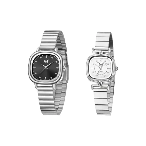 361° Кварцевый механизм нержавеющая сталь ремешок женские часы серебристый циферблат