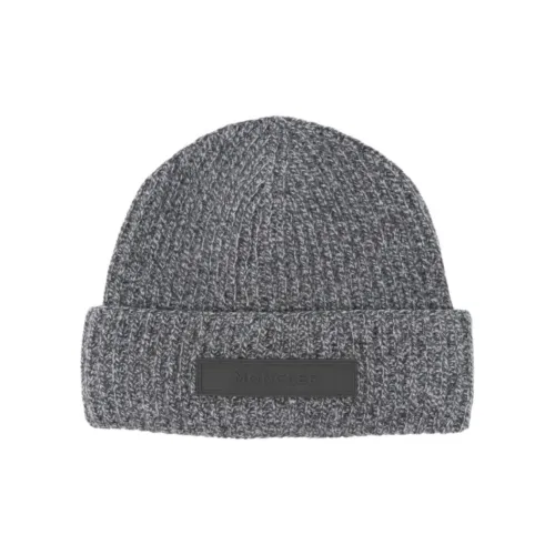 Moncler Шерсть Плюшевая пряжа Шапки и Кепки Мужские Серые