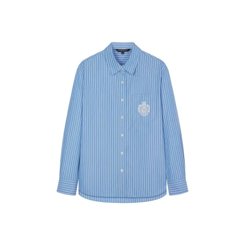 Teenie Weenie Коллегиальный синий, 100% хлопок, дружественный к коже, мягкий, универсальный и свободный крой, женские рубашки